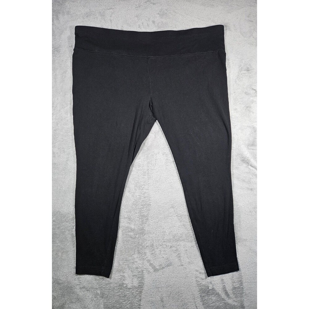 Terra & Sky Black Leggings Women's Plus Size 3X Stretch Pull On